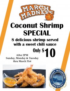 March Madness Special at Snowy Mountain Brewery