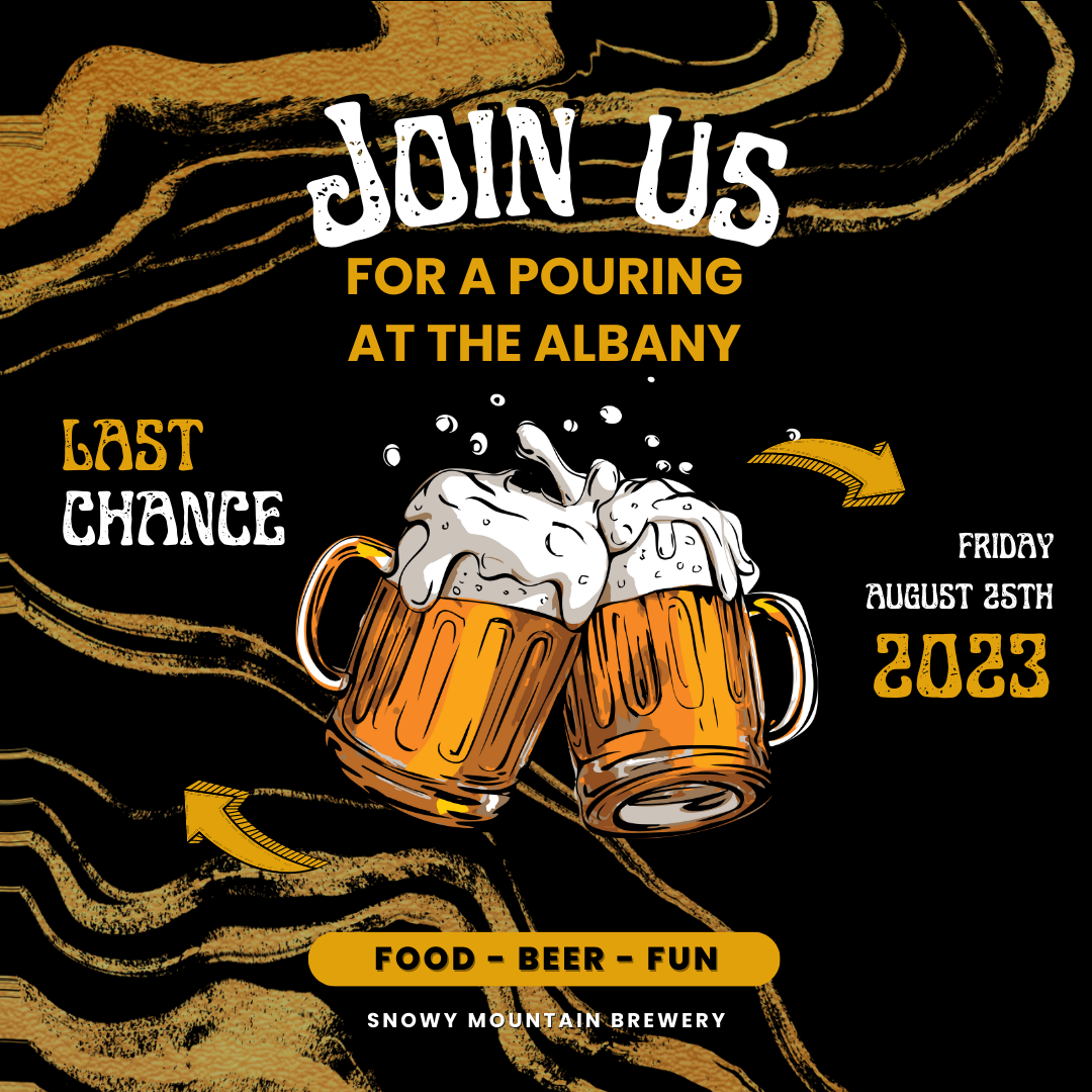 Last Chance To Join Us At The Albany!